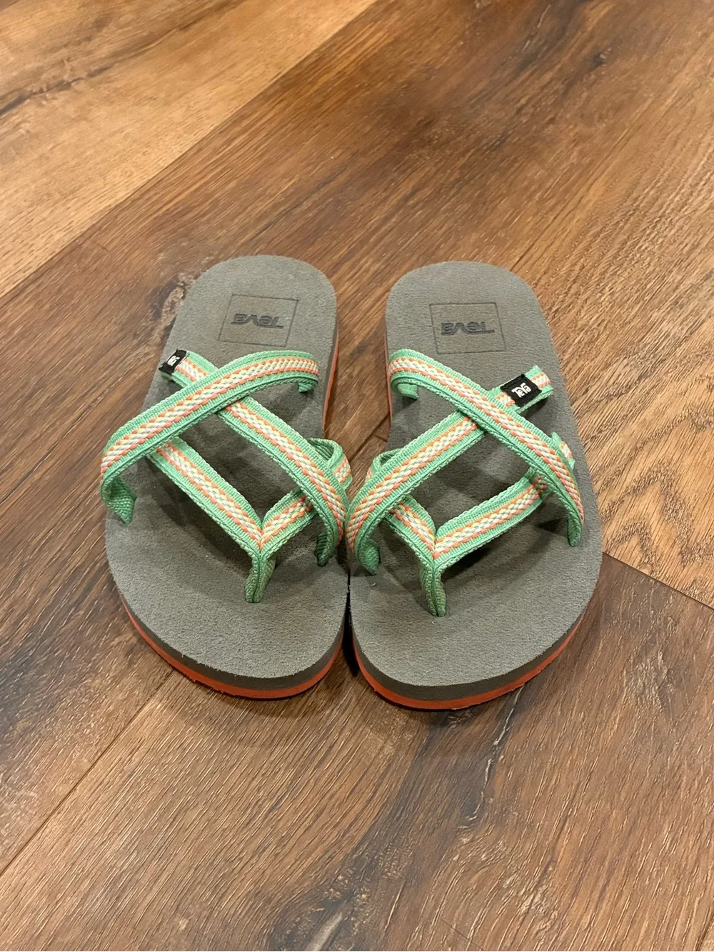 Teva Blue Strap Sandals Shoes Flip Flops Outdoor Play 12 Girl